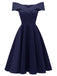 1950s Off Shoulder Swing Dress — vintage elegance for the modern woman