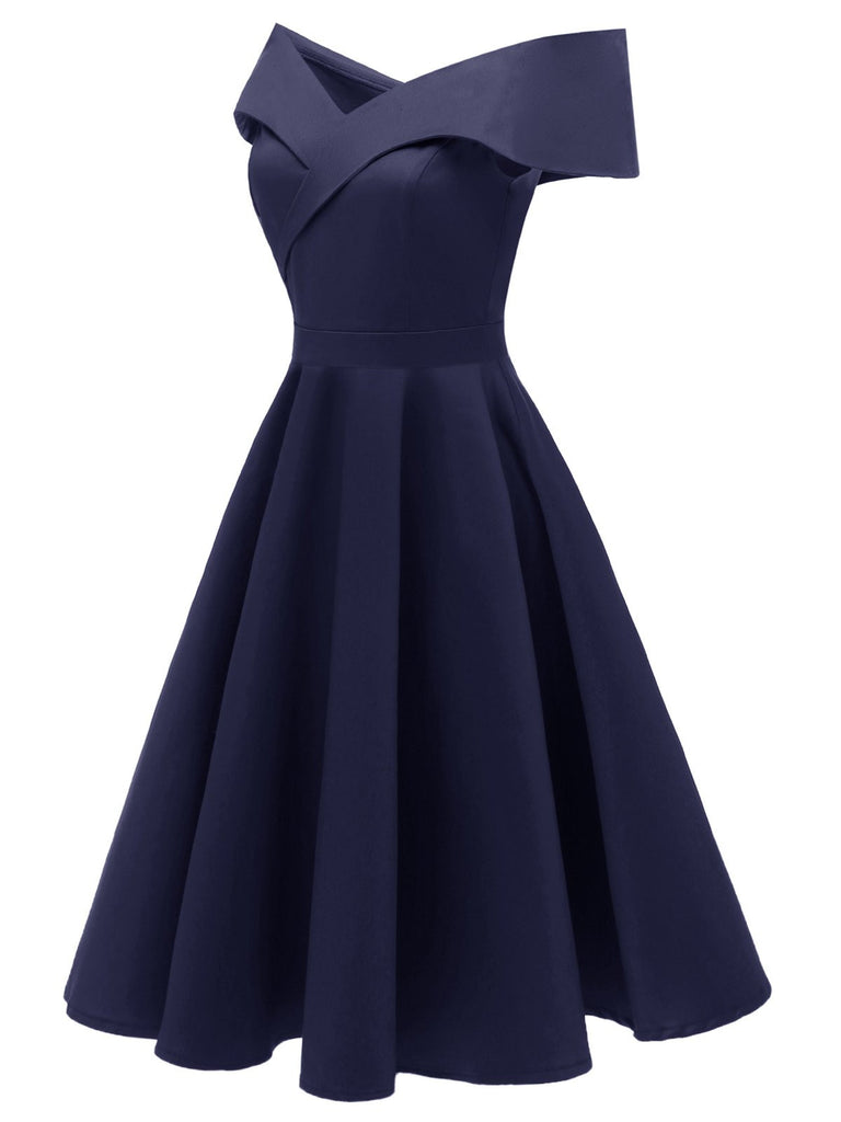 1950s Off Shoulder Swing Dress — vintage elegance for the modern woman