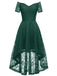 1950s Off-shoulder Floral Lace Dress — vintage elegance for the modern woman