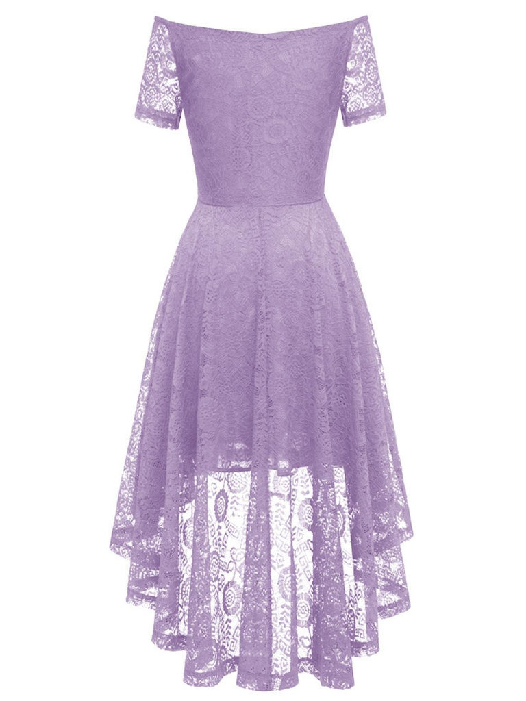 1950s Off-shoulder Floral Lace Dress: timeless style reimagined