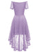 1950s Off-shoulder Floral Lace Dress: timeless style reimagined