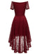 1950s Off-shoulder Floral Lace Dress — vintage elegance for the modern woman