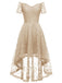1950s Off-shoulder Floral Lace Dress — vintage elegance for the modern woman