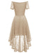1950s Off-shoulder Floral Lace Dress — vintage elegance for the modern woman