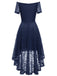 1950s Off-shoulder Floral Lace Dress — vintage elegance for the modern woman