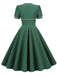 1950s Patchwork Button Swing Vintage Dress: timeless style reimagined