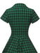 1950s Plaid Button Swing Dress, classic 1950s style elegant retro fashion - Image 5