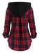 1950s Plaid Pocket Hooded Zipper Tops: timeless style reimagined
