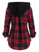 1950s Plaid Pocket Hooded Zipper Tops - vintage fashion, retro style