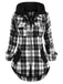 1950s Plaid Pocket Hooded Zipper Tops - vintage fashion, retro style