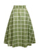 1950s Plaid Swing Skirt, classic 1950s style elegant retro fashion - Image 2