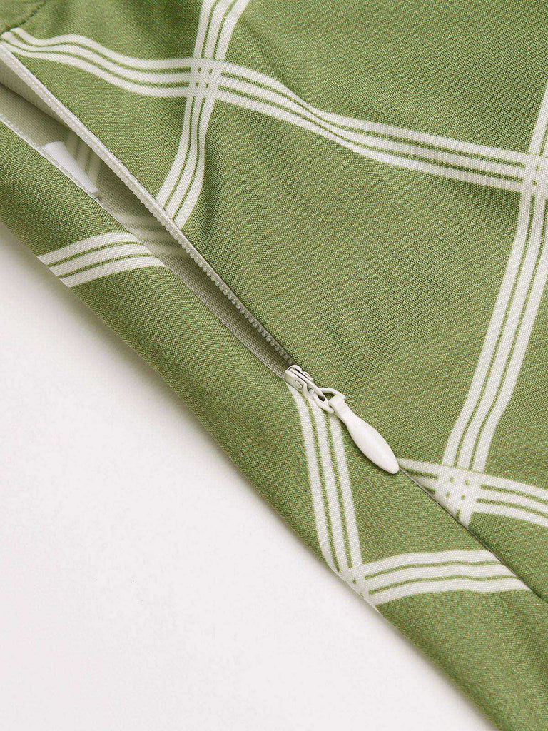 1950s Plaid Swing Skirt, classic 1950s style elegant retro fashion - Image 4