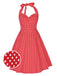 1950s Polka Dot Halter Swing Dress: timeless style reimagined