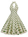 1950s Polka Dot Halter Swing Dress: timeless style reimagined