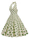 1950s Polka Dot Halter Swing Dress — vintage elegance for the modern woman