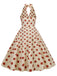 1950s Polka Dot Halter Swing Dress — vintage elegance for the modern woman