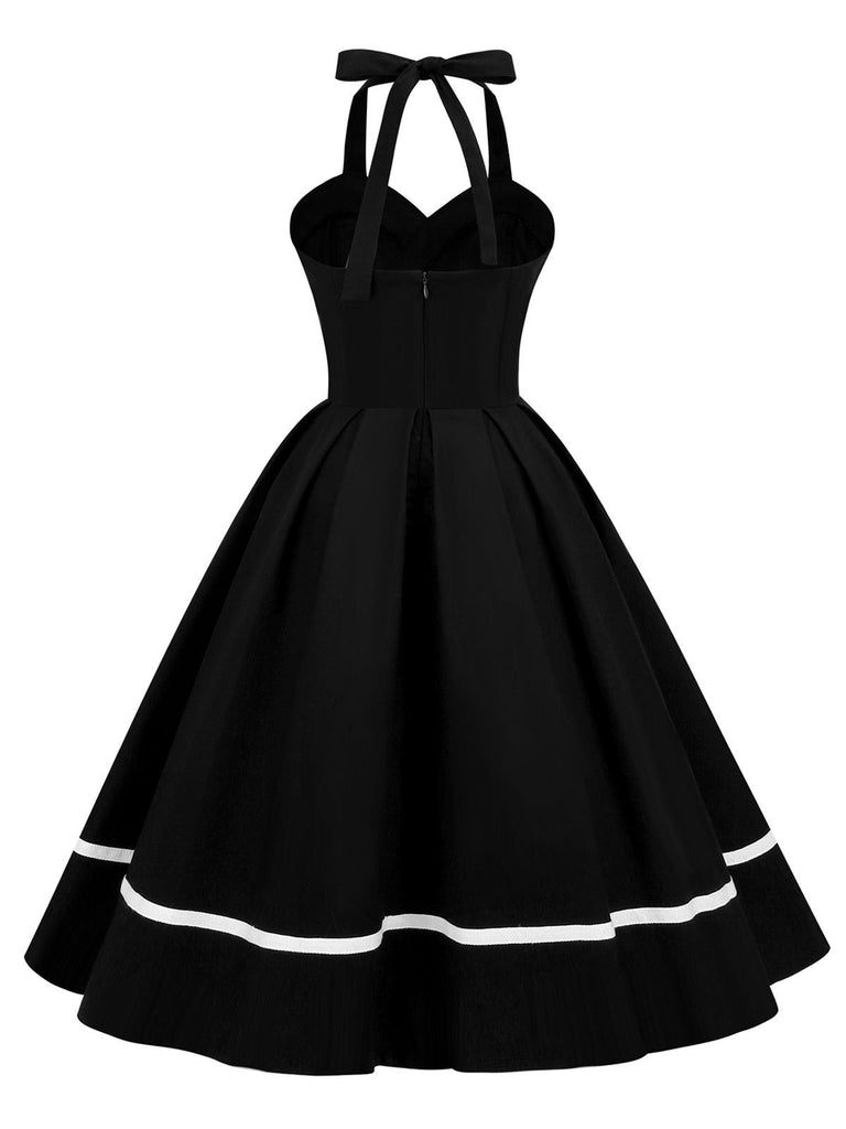 1950s Solid Halter Neck Swing Dress — vintage elegance for the modern woman