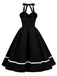 1950s Solid Halter Neck Swing Dress — vintage elegance for the modern woman