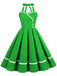 1950s Solid Halter Neck Swing Dress — vintage elegance for the modern woman