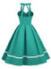 1950s Solid Halter Neck Swing Dress — vintage elegance for the modern woman