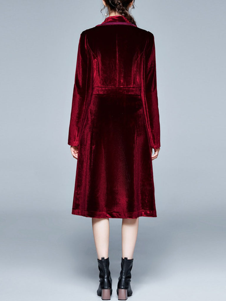 1950s Solid Patchwork Velvet Coat — vintage elegance for the modern woman