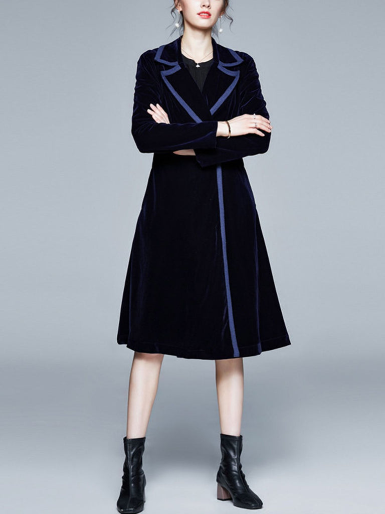 1950s Solid Patchwork Velvet Coat: timeless style reimagined