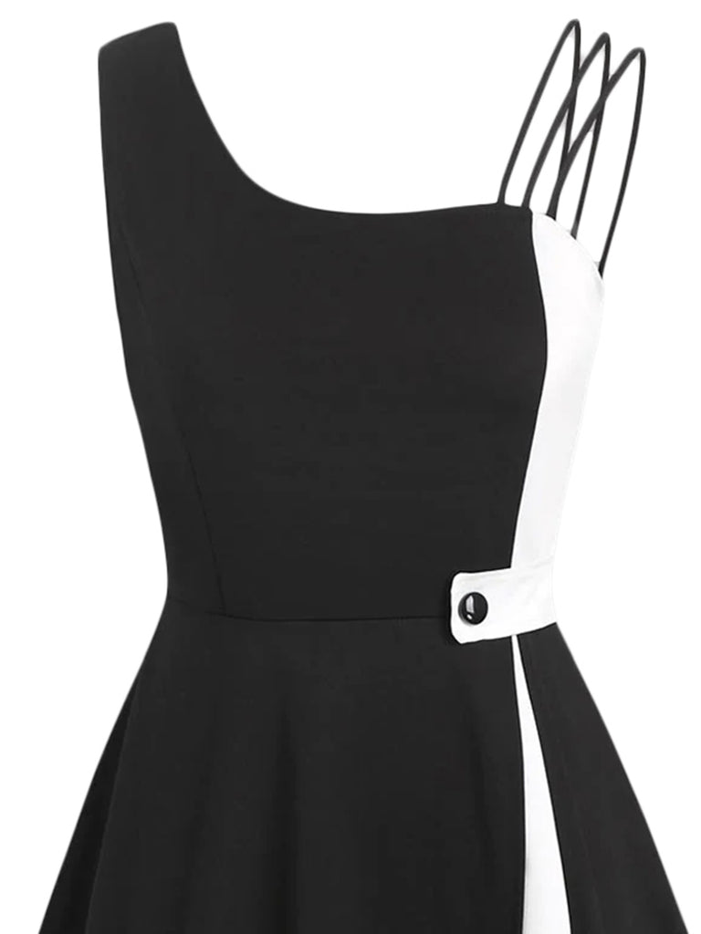1950s Solid Spaghetti Dress, classic 1950s style elegant retro fashion - Image 6