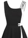 1950s Solid Spaghetti Dress, classic 1950s style elegant retro fashion - Image 6