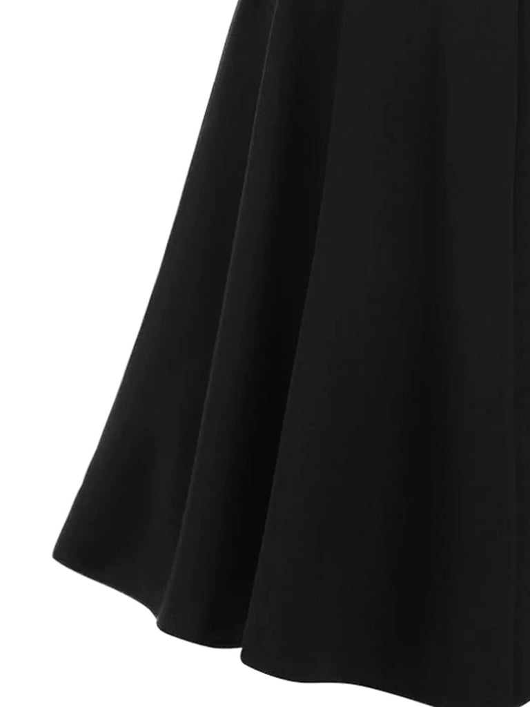1950s Solid Spaghetti Dress, classic 1950s style elegant retro fashion - Image 7