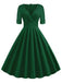1950s Solid Sweetheart Fold Swing Dress: timeless style reimagined