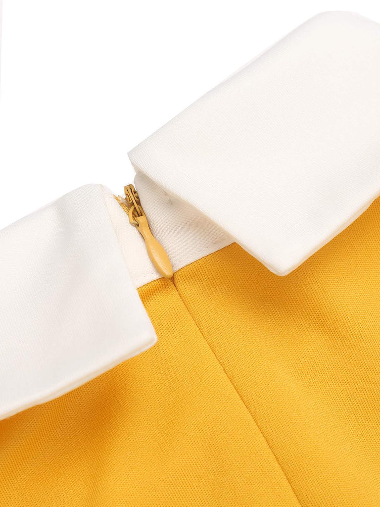 1950s Solid Swing Dress, classic 1950s style elegant retro fashion - Image 3