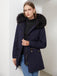 1950s Solid Zipper Fur Trimmed Coat: timeless style reimagined