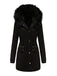 1950s Solid Zipper Fur Trimmed Coat: timeless style reimagined