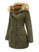 1950s Solid Zipper Fur Trimmed Coat - vintage fashion, retro style