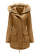 1950s Solid Zipper Fur Trimmed Coat - vintage fashion, retro style