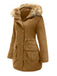 1950s Solid Zipper Fur Trimmed Coat - vintage fashion, retro style