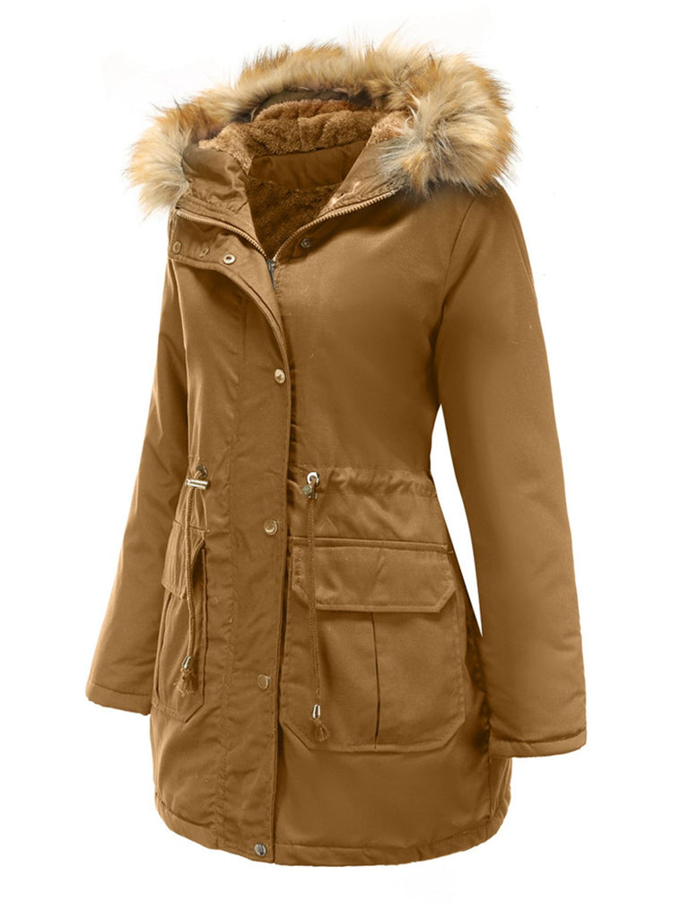 1950s Solid Zipper Fur Trimmed Coat — vintage elegance for the modern woman