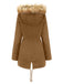 1950s Solid Zipper Fur Trimmed Coat: timeless style reimagined