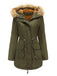 1950s Solid Zipper Fur Trimmed Coat: timeless style reimagined