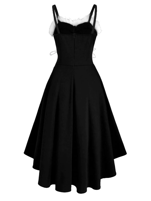 1950s Strap Furry Lace Up Dress: timeless style reimagined