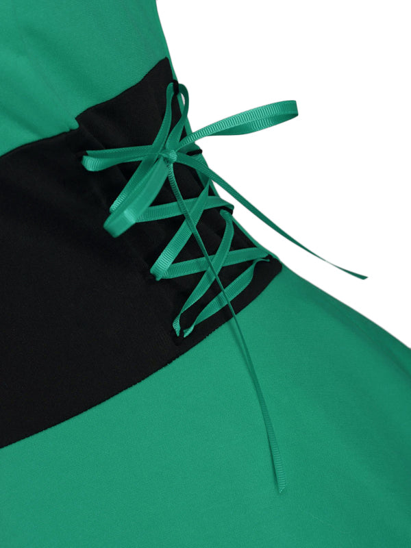 1950s Strap Furry Lace Up Dress: timeless style reimagined