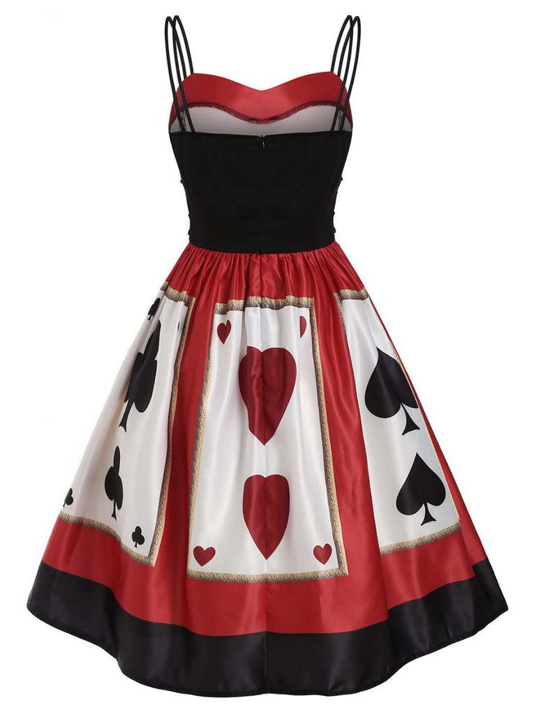 1950s Strap Poker Costume Dress, classic 1950s style elegant retro fashion - Image 2