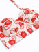 1950s Strawberry Halter Lace-Up Pleated Bikini Set - vintage fashion, retro style