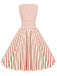 1950s Stripe Crew Neck Swing Dress — vintage elegance for the modern woman