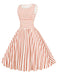 1950s Stripe Crew Neck Swing Dress: timeless style reimagined