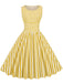 1950s Stripe Crew Neck Swing Dress — vintage elegance for the modern woman