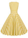1950s Stripe Crew Neck Swing Dress: timeless style reimagined