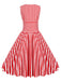 1950s Stripe Crew Neck Swing Dress, vintage dress, retro fashion, rockabilly, pin-up fashion - perfect for women who love vintage and retro fashion