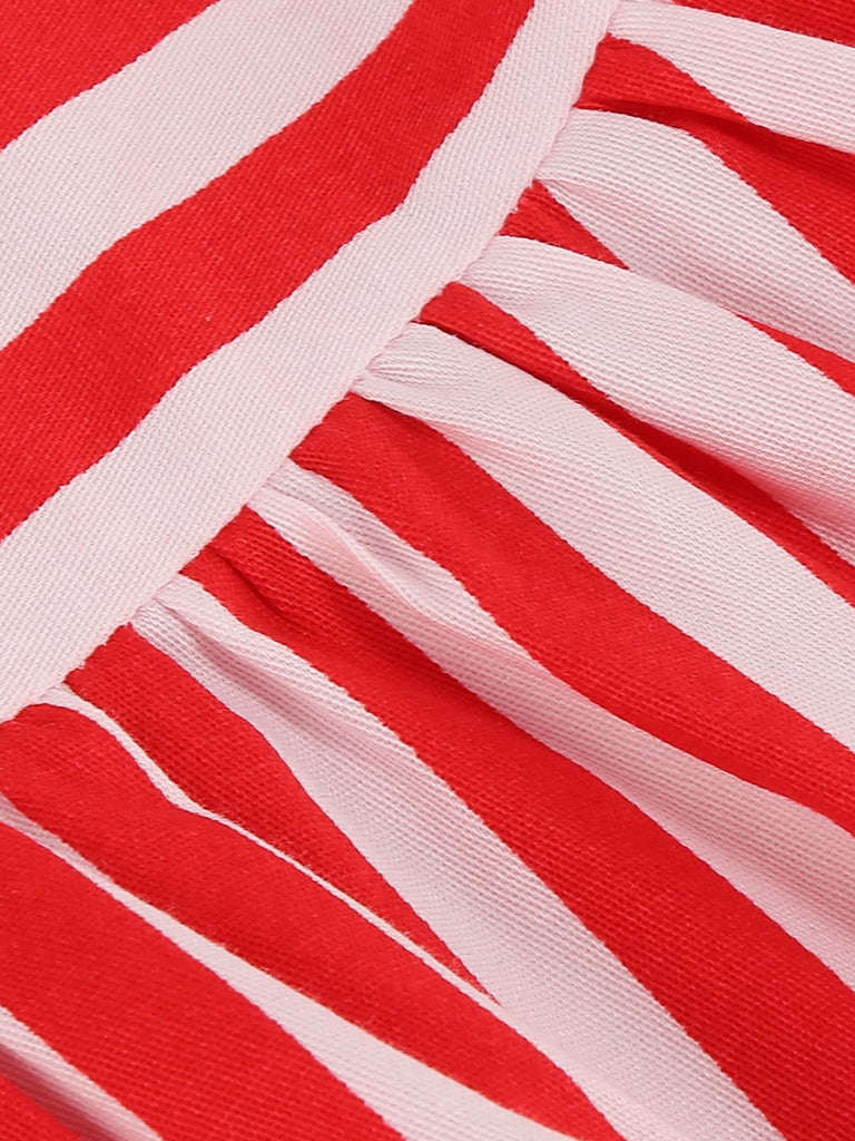 1950s Stripe Crew Neck Swing Dress, vintage dress, retro fashion, rockabilly, pin-up fashion - perfect for women who love vintage and retro fashion