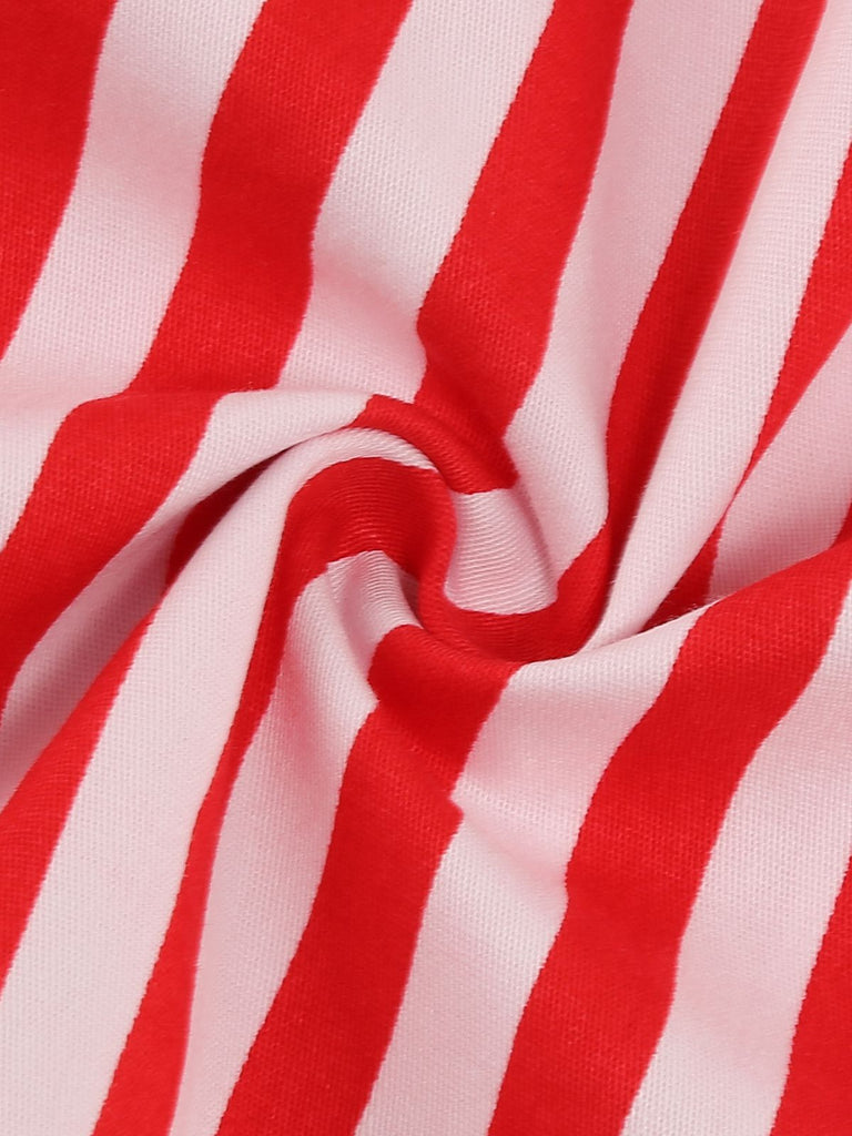 1950s Stripe Crew Neck Swing Dress, vintage dress, retro fashion, rockabilly, pin-up fashion - perfect for women who love vintage and retro fashion